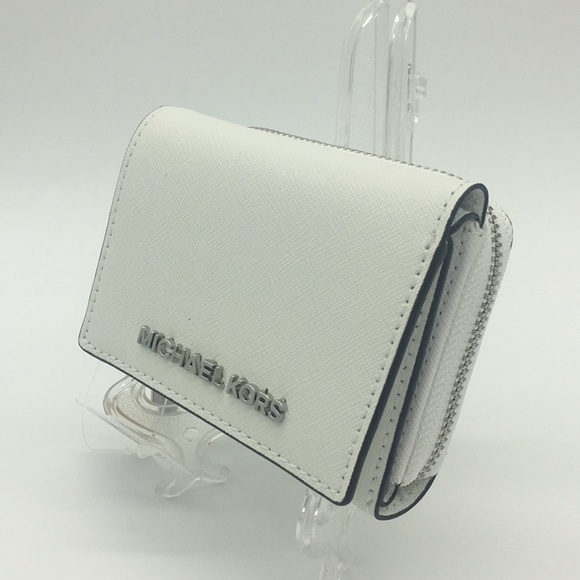 Michael Kors Handbags - MICHAEL KORS SM MF ZA WALLET OPTIC WHITE